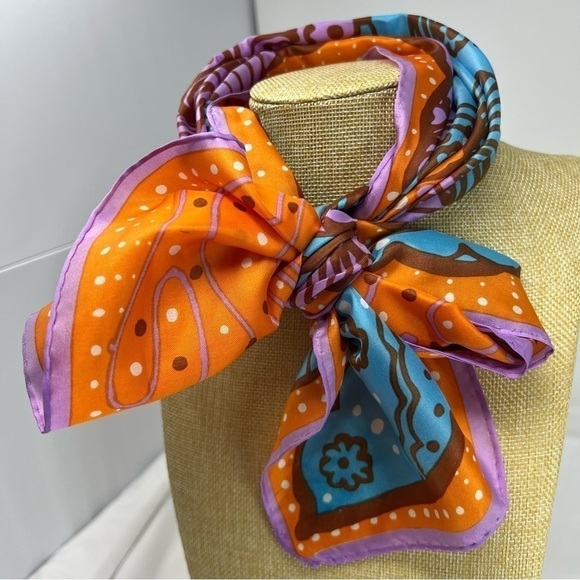 Glentex vintage butterfly silk blend scarf in rare novelty pattern - Picture 8 of 13